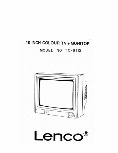 LENCO TC9112 10" camping TV